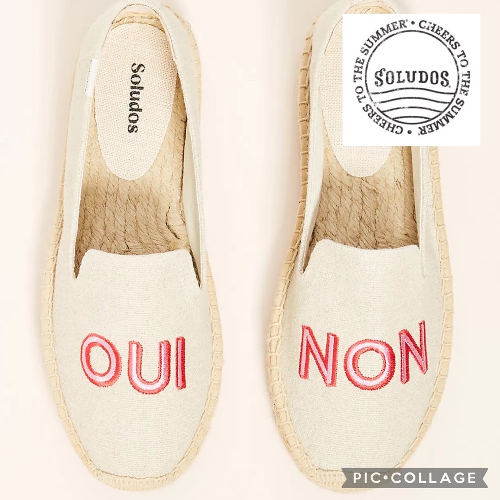 Soludos Anthropologie Oui Non Espadrille Flats {Flax} 8.5